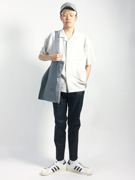 「CONVERSE（コンバース）のアイテム（帽子）」を使った、まっこいさん（メンズ・178cm）の夏コーディネート