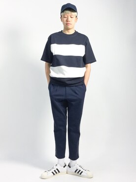 「SHIPS JET BLUE（シップスジェットブルー）のアイテム（Tシャツ/カットソー）」を使った、まっこいさん（メンズ・178cm）の夏コーディネート