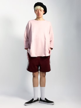 「CASPER JOHN AIVER（キャスパージョンアイバー）のアイテム（パンツ）」を使った、まっこいさん（メンズ・178cm）の夏コーディネート