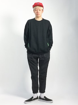 「AlexanderLeeChang（アレキサンダーリーチャン）のアイテム（キャップ）」を使った、まっこいさん（メンズ・178cm）の夏コーディネート