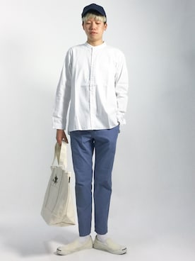 「CONVERSE（コンバース）のアイテム（バッグ）」を使った、まっこいさん（メンズ・178cm）の夏コーディネート