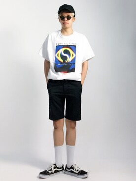 「MONKEY TIME（モンキータイム）のアイテム（Tシャツ/カットソー）」を使った、まっこいさん（メンズ・178cm）の夏コーディネート