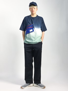 「URBAN RESEARCH DOORS MENS（アーバンリサーチ ドアーズ メンズ）のDOORS Wide Easy Trouser（その他パンツ）」を使った、まっこいさん（メンズ・178cm）の夏コーディネート