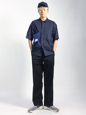 「URBAN RESEARCH DOORS MENS（アーバンリサーチ ドアーズ メンズ）のDOORS Wide Easy Trouser（その他パンツ）」を使った、まっこいさん（メンズ・178cm）の夏コーディネート
