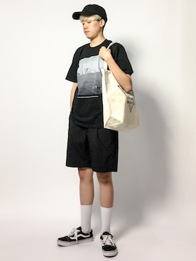 「VANS（バンズ）のアイテム（バッグ）」を使った、まっこいさん（メンズ・178cm）の夏コーディネート