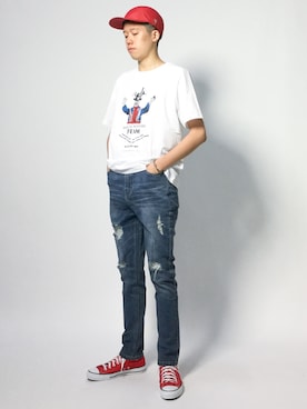 「jiggys shop（ジギーズショップ）のアイテム」を使った、まっこいさん（メンズ・178cm・20代）の夏コーディネート