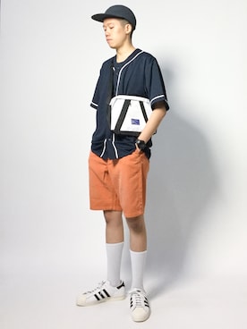 「STUDIOUS SELECT（ステュディオスセレクト）のアイテム」を使った、まっこいさん（メンズ・178cm）の夏コーディネート