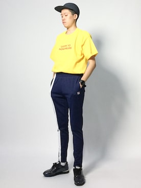 「FILA（フィラ）のアイテム（パンツ）」を使った、まっこいさん（メンズ・178cm）の夏コーディネート