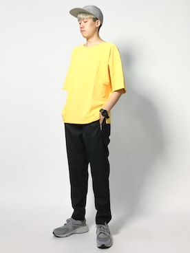 「カットオフ」｜「アイテム（キャップ）」を使った、まっこいさん（メンズ・178cm）の夏コーディネート