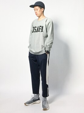 「CASPER JOHN AIVER（キャスパージョンアイバー）のアイテム（パンツ）」を使った、まっこいさん（メンズ・178cm）の夏コーディネート