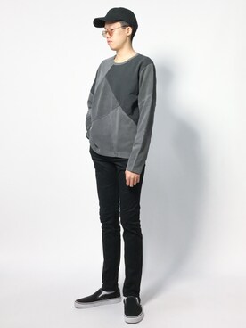 「n(n) BY NUMBER (N)INE（エヌエヌバイナンバーナイン）のアイテム（パンツ）」を使った、まっこいさん（メンズ・178cm）の夏コーディネート