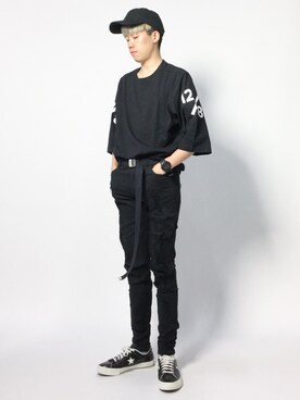 「AZUL by moussy（アズールバイマウジー）のアイテム」を使った、まっこいさん（メンズ・178cm）の夏コーディネート