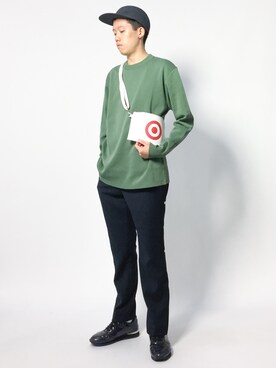 「CASPER JOHN AIVER（キャスパージョンアイバー）のアイテム（バッグ）」を使った、まっこいさん（メンズ・178cm）の夏コーディネート