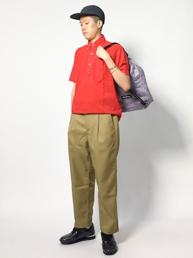 「TOKYO CULTUART by BEAMS（トウキョウカルチャートバイビームス）のアイテム（帽子）」を使った、まっこいさん（メンズ・178cm）の夏コーディネート