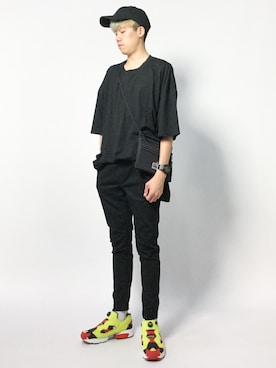 「ZIP FIVE（ジップファイブ）のアイテム（チノパンツ）」を使った、まっこいさん（メンズ・178cm）の夏コーディネート