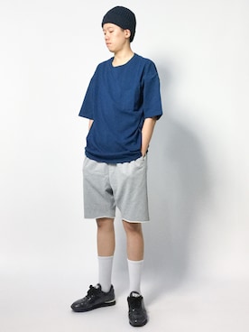「MONKEY TIME（モンキータイム）のアイテム（その他パンツ）」を使った、まっこいさん（メンズ・178cm）の夏コーディネート