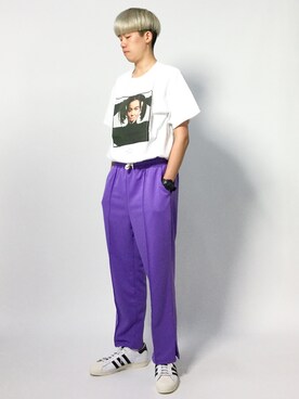 「CASPER JOHN AIVER（キャスパージョンアイバー）のアイテム（パンツ）」を使った、まっこいさん（メンズ・178cm）の夏コーディネート