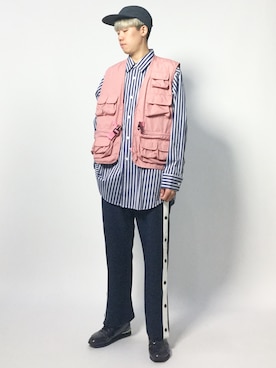 「Journal Standard TRISECT（トライセクト）のアイテム（トップス）」を使った、まっこいさん（メンズ・178cm）の夏コーディネート
