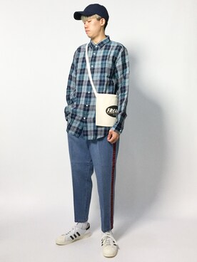 「シティーボーイ」｜まっこいさん（メンズ・178cm）の夏コーディネート