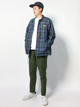 「STUSSY（ステューシー）のアイテム（ブルゾン）」を使った、まっこいさん（メンズ・178cm）の秋コーディネート