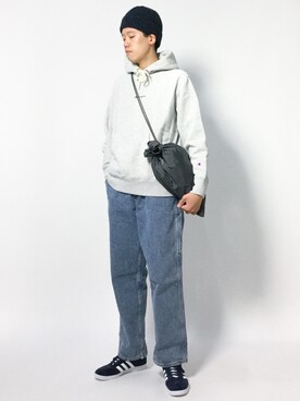 まっこいさんの「PORTER × B印 ヨシダ / 別注 巾着 ショルダーポーチ M」を使ったコーディネート