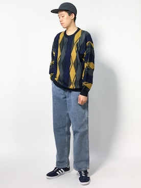 「SILVER TAB（シルバータブ）のアイテム」を使った、まっこいさん（メンズ・178cm）の秋コーディネート