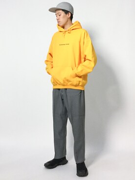 「MONKEY TIME（モンキータイム）のアイテム（Tシャツ/カットソー）」を使った、まっこいさん（メンズ・178cm）の秋コーディネート