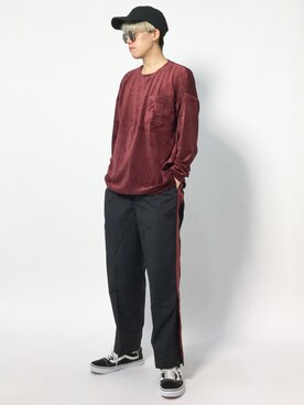「MONKEY TIME（モンキータイム）のアイテム（その他パンツ）」を使った、まっこいさん（メンズ・178cm）の秋コーディネート