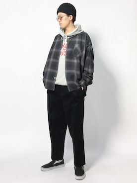 「MONKEY TIME（モンキータイム）のアイテム（その他パンツ）」を使った、まっこいさん（メンズ・178cm）の秋コーディネート