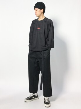 「MONKEY TIME（モンキータイム）のアイテム（Tシャツ/カットソー）」を使った、まっこいさん（メンズ・178cm）の秋コーディネート