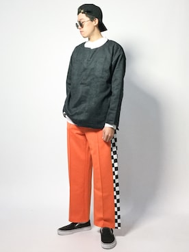 「CASPER JOHN AIVER（キャスパージョンアイバー）のアイテム（パンツ）」を使った、まっこいさん（メンズ・178cm）の秋コーディネート