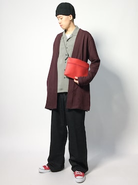 「unrelaxing（アンリラクシング）のアイテム」を使った、まっこいさん（メンズ・178cm）の秋コーディネート
