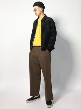 「STUDIOUS（ステュディオス）のアイテム（ブルゾン）」を使った、まっこいさん（メンズ・178cm）の秋コーディネート