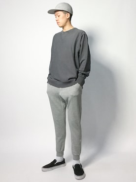 「グラミチ」｜「アイテム（スリッポン）」を使った、まっこいさん（メンズ・178cm）の秋コーディネート