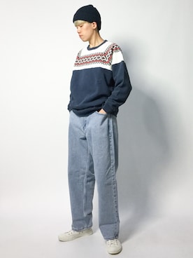「SILVER TAB（シルバータブ）のアイテム」を使った、まっこいさん（メンズ・178cm）の秋コーディネート