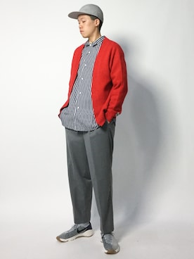 「MONKEY TIME（モンキータイム）のアイテム（その他パンツ）」を使った、まっこいさん（メンズ・178cm）の秋コーディネート