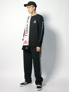 「VANS（バンズ）のアイテム（パンツ）」を使った、まっこいさん（メンズ・178cm）の秋コーディネート