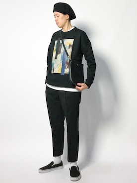 「CLANE（クラネ）のアイテム（スウェット）」を使った、まっこいさん（メンズ・178cm）の秋コーディネート