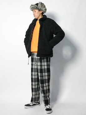 「MONKEY TIME（モンキータイム）のアイテム（その他パンツ）」を使った、まっこいさん（メンズ・178cm）の秋コーディネート