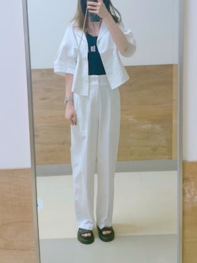 🍅さんの「SIDE BELT TUCK パンツ」を使ったコーディネート