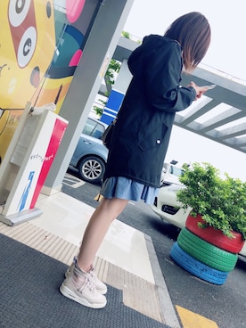 「VANS（バンズ）のアイテム（マウンテンパーカー）」を使った、胶胶胶胶小花さん（レディース・160cm）の春コーディネート