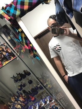 「MARVEL Tシャツ」｜トップシークレット まさじさん（メンズ・170cm）の冬コーディネート