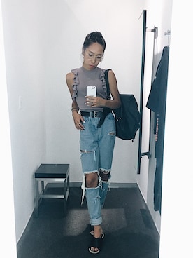 「FOREVER 21」｜「アイテム（財布/小物）」を使った、Satomiさん（レディース・162cm）の夏コーディネート