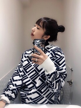 「iPhoneケース」｜「アイテム（財布/小物）」を使った、Satomiさん（レディース・162cm）の冬コーディネート