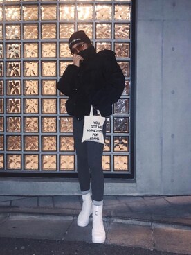 「Jordan」｜「アイテム（ダウンジャケット/コート）」を使った、Satomiさん（レディース・162cm）の冬コーディネート