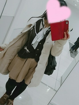 「axes femme（アクシーズファム）のアイテム（ベスト）」を使った、☆Kiriya☆さん（レディース・147cm）の冬コーディネート