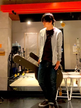 「STEVENSON OVERALL CO.（スティーブンソンオーバーオール）のアイテム（デニムパンツ）」を使った、326335さん（メンズ・179cm）の春コーディネート