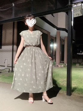 「AS KNOW AS plus（アズノゥアズプラス）のアイテム（ワンピース）」を使った、やっちゃんさん（レディース・152cm）の秋コーディネート