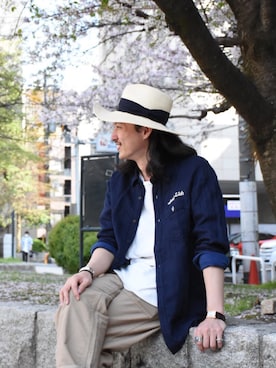 「桜」｜purinさん（メンズ・173cm）の春コーディネート