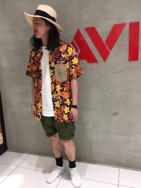 「パナマハット」｜purinさん（メンズ・173cm）の夏コーディネート